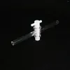 2 mm/3 mm/5 mm furo alto vácuo PTFE torneira oca de vidro reto laboratório