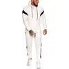 Men's Tracksuits Factory Direct Supply Autumn Style Polyester Long-sleeved Twill Hooded Sports Fitness Jogger Street Suit