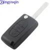 Jingyuqin Remoto Dobrável 3 Botões Fob Car Key Shell Cover Para Citroen C2 C3 C4 C5 C6 C8 Para Peugeot 407 407 307 308 607 CE0536242W