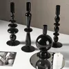 Ljushållare Modernt hem Decore Glass Holder Wedding Decoration Table Centerpieces Dceoration Black Candles 2023