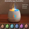 Umidificador de aromaterapia 2 em 1/umidificador de chama/máquina de aromaterapia de chama/luz noturna colorida/máquina de aromaterapia ultrassônica