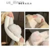 Slippers Heart Love Fluffy Fur Slippers Women Warm Open Toe Plush Memory Foam Slide Slippers Home 2023 Winter Indoor Shoes J230728