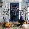 Guirlanda de Halloween Decoração para pendurar em porta Chapéu de bruxa de Halloween Perna Coroa de porta de abóbora Feliz Festa de Halloween Artigos para festas em casa Q08177R