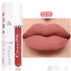 Otros artículos de belleza para la salud Cmaadu 18 colores Brillo de labios mate Lápiz labial líquido Impermeable Maquillaje desnudo sexy de larga duración Brillo de labios rojo D Dhazk