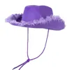 Bérets 2xpc Cowboy Chapeau pour Tinsels extérieur Brim Woman Model Show