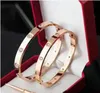 Deaigner Bracciale Rigido Donna Uomo Bracciale Moda Gioielli Acciaio Al Titanio Acciaio Inossidabile Argento Oro Rosa Donna Uomo Bracciale A Vite Coppia