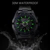 Wristwatches Forsining Stainless Steel Waterproof Mens Skeleton Watches Top Brand Luxury Transparent Mechanical Sport Male Wrist 230727