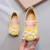 Girls shallow princess shoes small shoes spring and autumn new bow candy-colored children's soft shoes