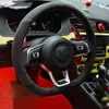 Coprivolante per auto cucito a mano in alcantara intero per Volkswagen VW Golf 7 GTI Golf R MK7 VW Polo GTI Scirocco 2015274C