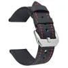 Watch Bands Luxury Men Nylon Strap Leather 20mm 22mm 23mm Black Band Waterproof Wrsitband 230727