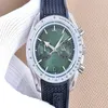 Man Wristwatches Chronograph VK Movement Diameter 43 5mm Convex Pot Cover Glass Wide Arrow Pointer Watch243m