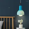 Hängslampor moderna LED -lampor Färg Glas Ljusarmaturer Kreativ design Bar Lamp Minimalistiska vardagsrum Dekorationsbelysning