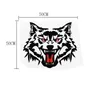 CAR Wolf Head Reflective Car Stickers Engine Head Cover Motorcycle Personalized Sticker Decals302I