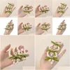 Autres accessoires de mode Linglan Flower Hair Ring Forest Style Super Immortal Fresh And Cute Rope Temperament Tie Polyvalent Élastique Otmxx