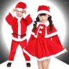 Vêtements ethniques Costume De Noël Enfants Dress Up Garçons Et Filles Spectacle Robe De Performance Halloween Santa Claus Vêtements En Gros