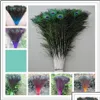 Feathers Wholesale 100 Pcs High Quality 7080Cm 2832Inches Peacock U Pick Color230W Drop Delivery Office School Business Industrial R Dhlyz