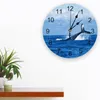 Relojes de pared Ocean Dolphin Jumping Clock Sala de estar Decoración para el hogar Gran Ronda Mute Cuarzo Mesa Dormitorio Decoración Reloj