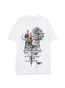 T-shirts pour hommes Y3 T-shirt à manches courtes imprimé floral et côtelé vêtements unisexes T-shirts pour homme hauts T-shirts surdimensionnés à col rond ample