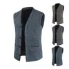 Gilet da uomo Moda Maschile Primavera Autunno Gilet Tinta unita Maglioni casual Uomo Cappotto slim fit Giacca senza maniche Abbigliamento