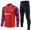 2023 2024 바르셀로나 트랙 슈트 축구 훈련 슈트 키트 Ansu Fati Camisetas de Football 23/24 Half Pull Lewandowski 남자와 어린이 세트 Barca Tracksuits Pedri Gavi