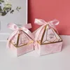Gem Tower Bronzing Candy Box Wedding Gift Packaging Box Only For You Chocolate Candy Paper Gift Box For Baby Shower Event Party L230620