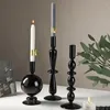 Ljushållare Modernt hem Decore Glass Holder Wedding Decoration Table Centerpieces Dceoration Black Candles 2023