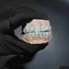 Halsketten, Anhänger, Halsketten, maßgeschneiderte Dental-Grills, Iced Out Sterlingsilber, echter Goldschmuck, Zickzackfassung, Vvs-Moissanit-Diamanten, Zähne