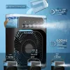 1pc Usb Air Conditioner Humidifier, Desktop Powerful Electric Fan, Portable 7 Colors Light 600ml H2o Spray Mist, 3 Speed Air Cooling Fan Humidifier