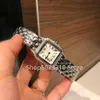 Clássico Aço Inoxidável Quadrado Relógio com Mostrador Panthere Feminino CZ Quartzo Relógio de Pulso Pantera Relógio Feminino Número Romano Dial Relógios 27mm330a