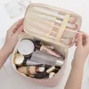 Bolsas de cosméticos Estuches PURDORED 1 pieza Bolso grande para mujer Cuero de PU Cremallera impermeable Maquillaje Lavado de viaje Organizador de maquillaje Estuche de belleza 230727