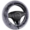 Couvertures de volant longue peluche chaude hiver automne couverture de poignée de voiture adaptée pour 37-38 CM/14.5 "-15" taille Wrap protecteur Auto