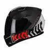 Capacetes de motocicleta cor fosca Capacete de motobike lente escura rosto inteiro com Bluetooth Street Riding Rally Racing Casque Moto De Capacete ECE