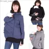 Maternity Bottoms New 2021 Fashion Baby Strap Jacket Kangaroo Warm Maternity Hoodie Women's Maternity Coat Z230728