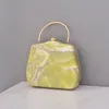 Sacs de soirée élégant grain de pierre femme sacs à main de soirée vert clair petit sac à main de mariage élégant sacs de soirée sac à main orange pour femme 230727