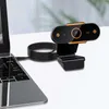 Webcams PC Camera Mini Camera For Streaming Auto Focus Laptop Webcam With Wide Viewing Angle Driver-Free For Computer Desktop PC