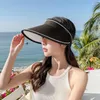 Geniş Memlu Şapkalar Yaz Güneş Şapkası Kadın Açık Mekan Bisiklet Başsız Sunhat Moda Kafa Bandı Klip Elastik Büyük Kulaklı Kadınlar