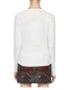 Zadig VoltaireデザイナークラシックファッションTシャツボタン装飾Vネックスカルホットダイヤモンドプリントコットン長袖Tシャツ特大ポロス