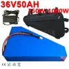 Original36V 18650 eBike Batterij 36V Enorme Capaciteit Driehoek Batterie 20Ah 30Ah 40Ah 50Ah Super Krachtige 1000W 750W 500W 350W 250W