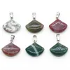 Colar de Pingente Setor de Pedras Preciosas Naturais para Mulheres Homens Cura Chakra Pedra de Cristal Pingentes Geométricos Fazendo Jóias