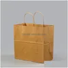 Pakowanie torby Brown Paper Recycled Shop w sklepach z pamiątkami do pieczenia przenośna dostawa Tote Drop Office Business Industrial OTPZ0