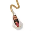 Charms DE BLING KONING Emaille Jesus Hanger Charm Hoofd Portret Tennis Chain Mannen En Vrouwen Rapper Hiphop Sieraden 230727