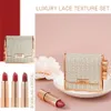 Rouge à lèvres 1set Matte Lipstick Set 3 couleurs Nude Lip Stick Kit de maquillage avec sac à chaîne Long Lasting Waterproof Velvet Lip Sticks Pour Wom R1J9 230727