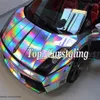 Holografische Laser Chroom Zilver Iriserende Vinyl Wrap Auto Film Luchtbel grafische wikkelfolie Maat 1 52x20 m rol 5x67ft263L