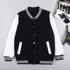 Vestes pour hommes Noir Blanc Solide Couleur Veste Lâche Surdimensionné Vêtements Casual Hommes Baseball Vêtements Personnalité Rue Manteau Chaud Polaire Vestes 230728