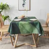 Table Cloth Modern Green Leaf Printing Waterproof Table Tablecloth Home Decoration Rectangular Tablecloths Coffee Tables Cover R230726