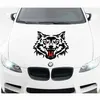 CAR Wolf Head Reflective Car Stickers Engine Head Cover Motorcycle Personalized Sticker Decals216E