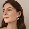 Hoop Earrings Vonmoos Pearl For Women 925 Silver Needle Jewelry Trendy Luxury Fashion Vintage Small Accessories