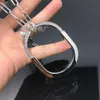 Designer Brand Tiffays Lock U-shaped Two tone Necklace Single row Diamond Personalized Versatile Gold 925 Silver Plated Fashion