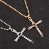 Pendentif Colliers Fast Furious Films Acteur Croix Cristal Pendentif Chaîne Collier Hommes Bijoux R230728