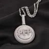 Pendant Necklaces TopBling hip-hop simulation diamond A-Z custom letter pendant necklace rotation 230727